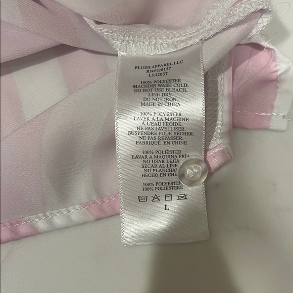 PLUSH: Pink & White Stripped Long Sleeve & Pant Pajama Set - Picture 12 of 12